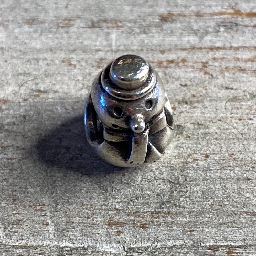 Pandora Authentic Snowman Charm/Bead ALE .925 Sterling Silver Retired 790374